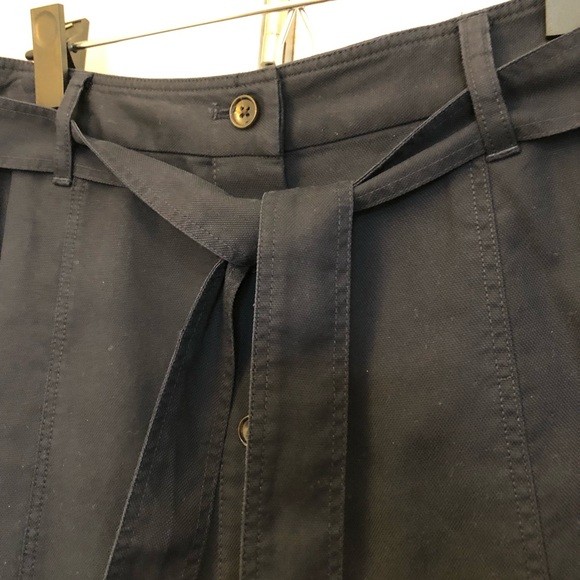 Talbots Poplin button front full midi skirt size 6 - Picture 3 of 7